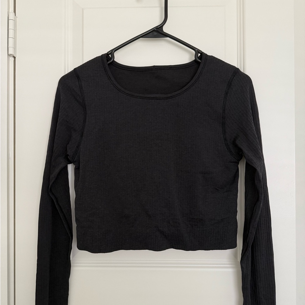 Lululemon Ebb to Street Long-Sleeve Cropped Top